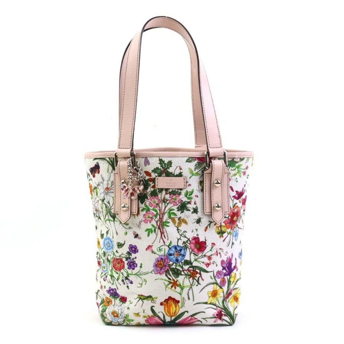Gucci Flora handbag, canvas and leather, pink multicolor, women's, 240018 h32479k: --- Catalog ---Category: SizeSize (HxWxD): 24cm x 17.5cm x 10cm / 9.44'' x 6.88'' x 3.93''Category: DesignType: HandbagColor: Multi-color, PinkGender: WomenMaterial: Canvas , Leather Category: General