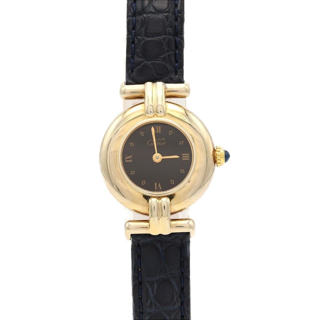 Cartier Must Colisée SM GP Quartz Watch: --- Catalog ---Category: SizeCase Diameter: 24mm / 0.94''Category: DesignType: WristwatchGender: WomenColor (Dial): BlackMaterial (Case): Gold platedCategory: GeneralBrand: CartierCategory: MovementMo