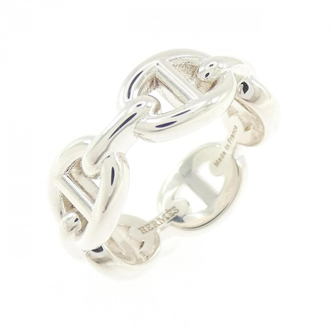 Hermes Hermès Chaine d'Ancre Enchainée Ring: --- Catalog ---Category: SizeUS Size: 6Brand Size: 51Category: DesignType: Band ringGender: WomenMaterial: Silver 925Category: GeneralMPN: H109507BBrand: Hermes--- Item List ---Section: