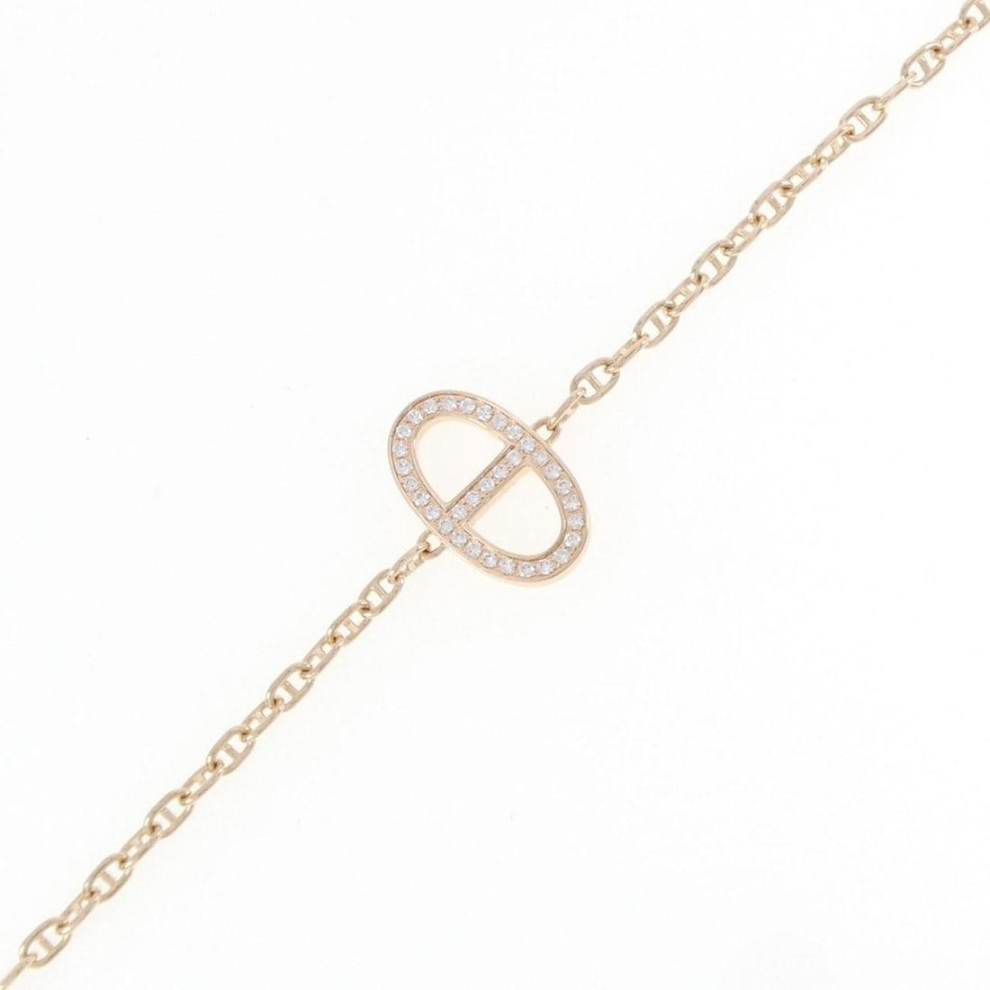 Hermes Hermès Chaine d'Ancre Contour Bracelet: --- Catalog ---Category: SizeLength: 15.5cm / 6.1''Category: DesignType: Charm braceletStone: DiamondGender: WomenMaterial: Pink gold (18K)Category: GeneralMPN: H122404BBrand: Hermes--- Item List ---S