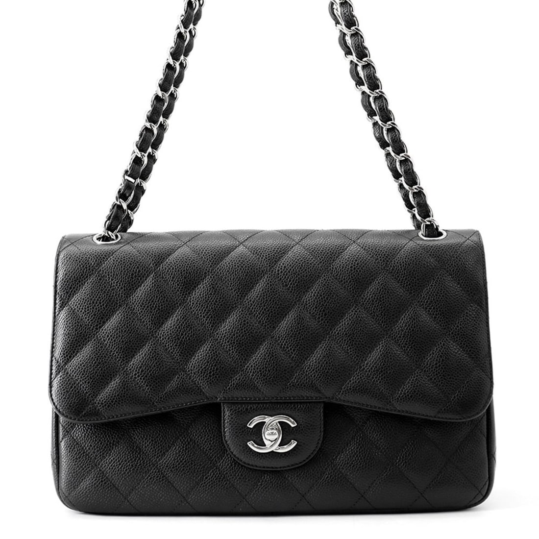 Chanel Chain Shoulder Bag Matelassé 30 Caviar Skin Coco Mark A58600 CHANEL Handbag Black: --- Catalog ---Category: SizeSize (HxWxD): 19.65cm x 30cm x 9cm / 7.73'' x 11.81'' x 3.54''Category: DesignType: Handbag, Shoulder bagColor: BlackGender: WomenMaterial: Grained Calfskin Category: