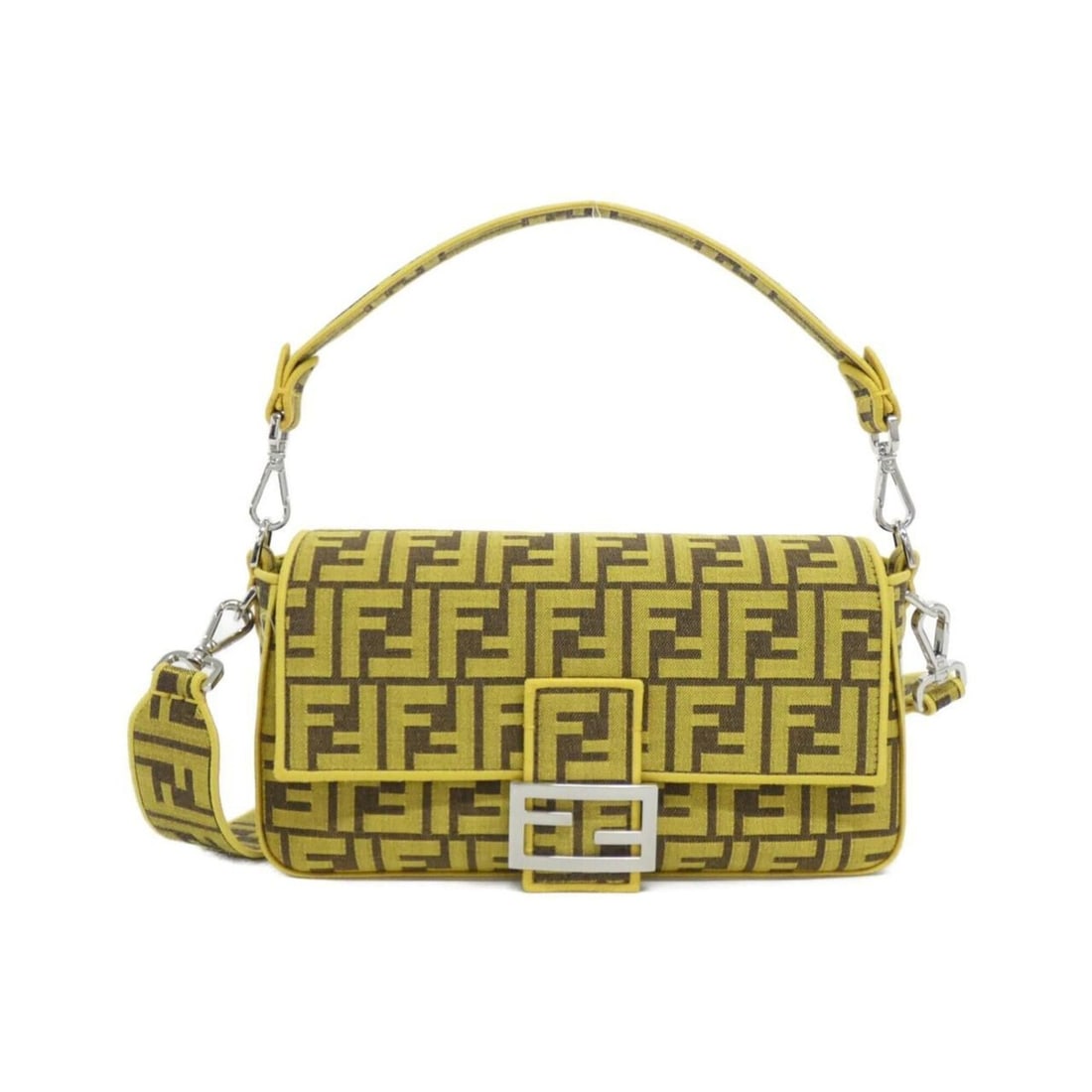 Fendi Baguette 8BR600 AR1Y Shoulder Bag: --- Catalog ---Category: SizeSize (HxWxD): 15cm x 28cm x 7cm / 5.9'' x 11.02'' x 2.75''Category: DesignType: Shoulder bagColor: YellowGender: Women,MenMaterial: Canvas Category: GeneralMPN: 8BR600 AR1