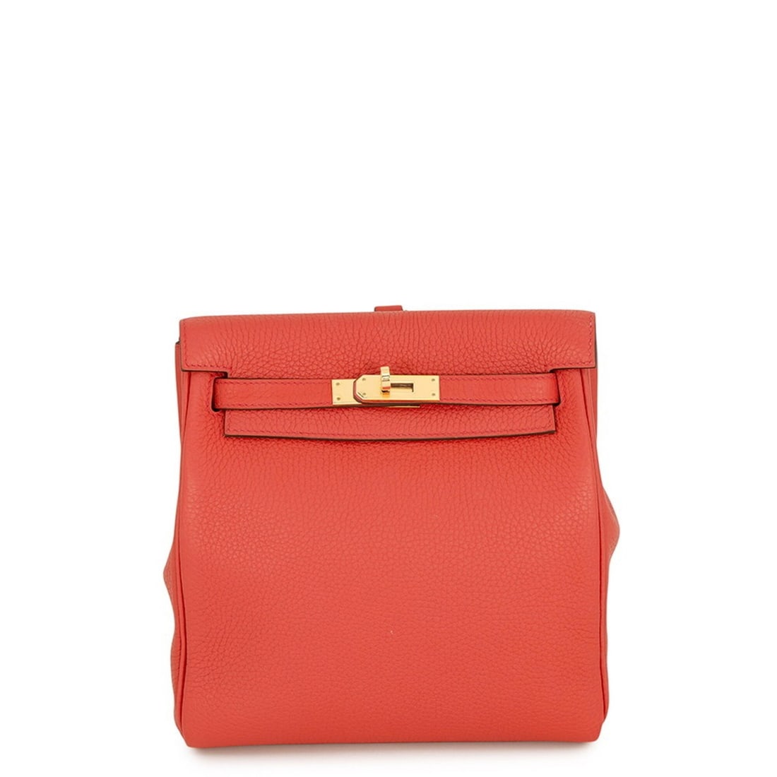Hermes Kelly Ad PM backpack, Rouge Pivoine Togo leather, D stamp, HERMES handbag,: --- Catalog ---Category: SizeSize (HxWxD): 22.5cm x 22cm x 10cm / 8.85'' x 8.66'' x 3.93''Category: DesignType: BackpackColor: Red colorGender: WomenMaterial: Togo leather Category: GeneralBrand: Herm