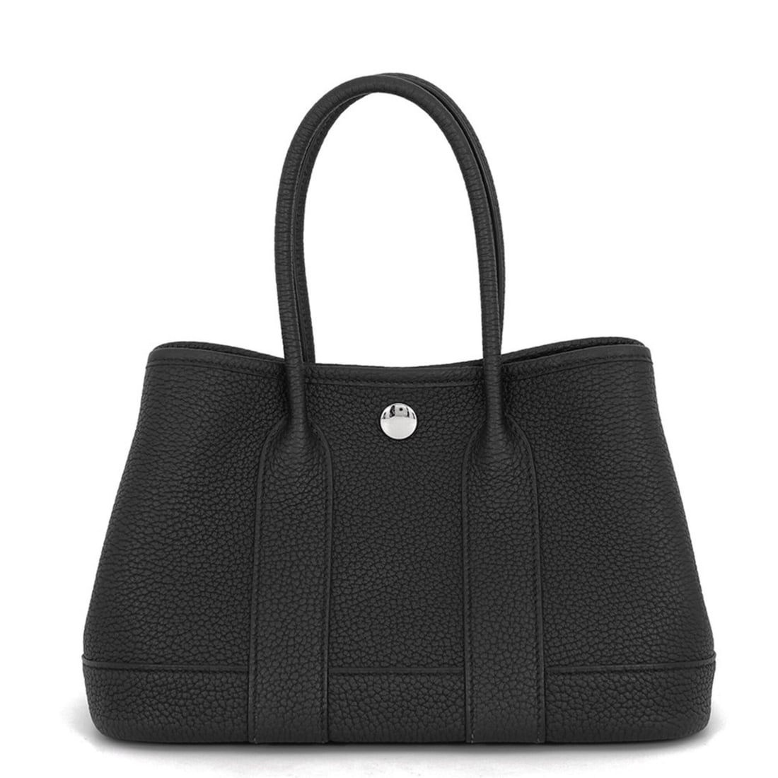 Hermes Neo Garden 23 Tote Bag, Black Negonda Leather, K Stamp, Black, Handbag, - HERMES: --- Catalog ---Category: SizeSize (HxWxD): 15cm x 23cm x 10cm / 5.9'' x 9.05'' x 3.93''Category: DesignType: Tote bagColor: BlackGender: WomenMaterial: Negonda leather Category: GeneralBrand: HermesCo