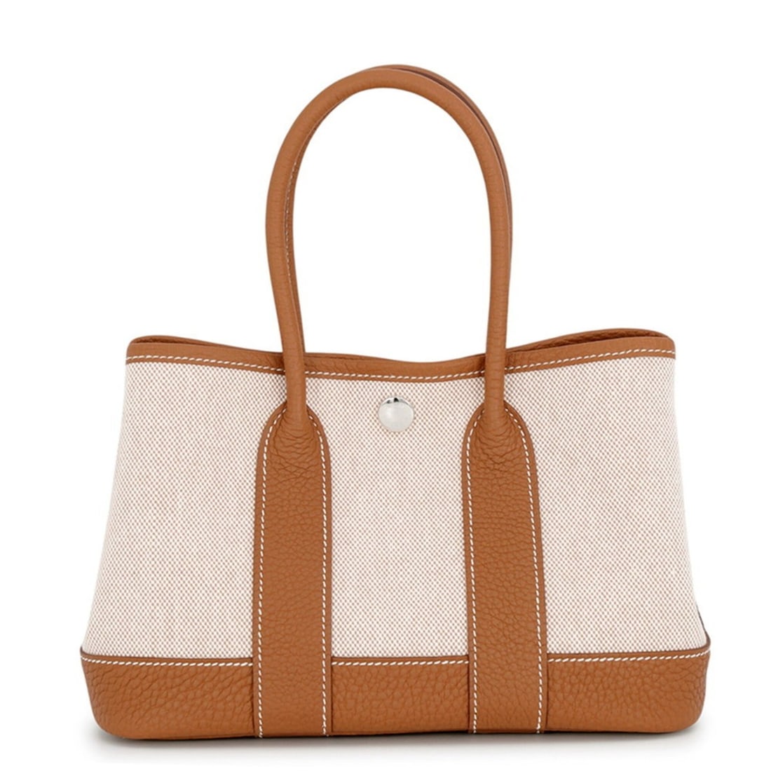 Hermes Neo Garden 23 Tote Bag, Gold Ecru, Toile H Negonda, G Stamp, Handbag, - HERMES (1 of 17)