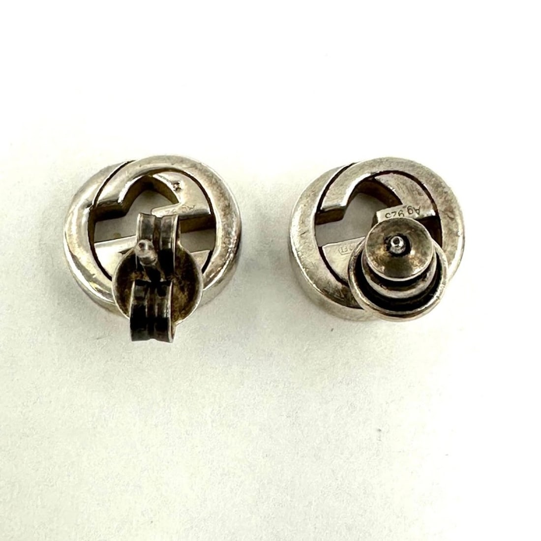 GUCCI Interlocking Ag925 Earrings, Silver - 4