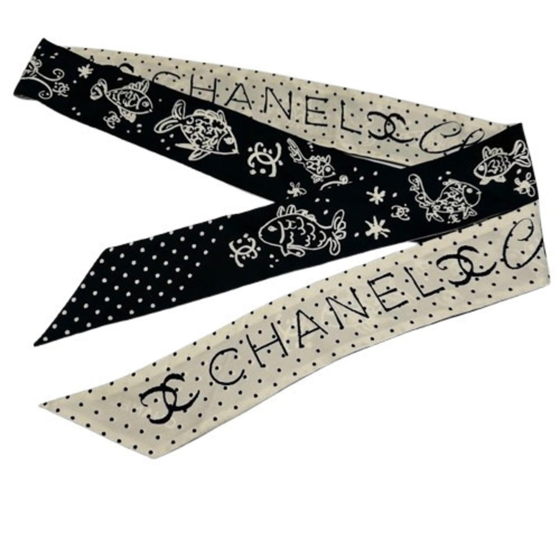 CHANEL Twilly Dot Scarf (1 of 11)