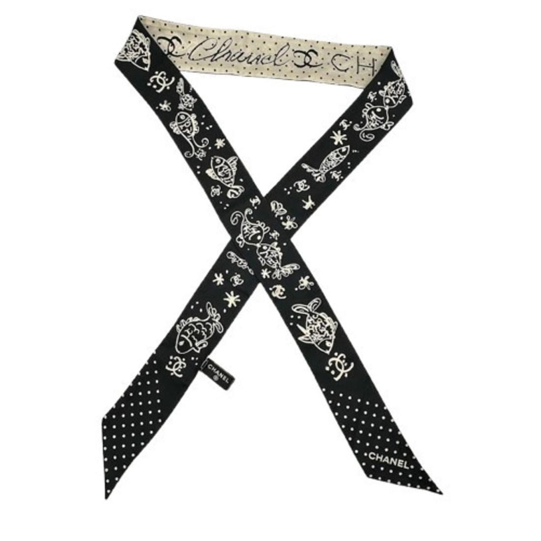 CHANEL Twilly Dot Scarf - 2