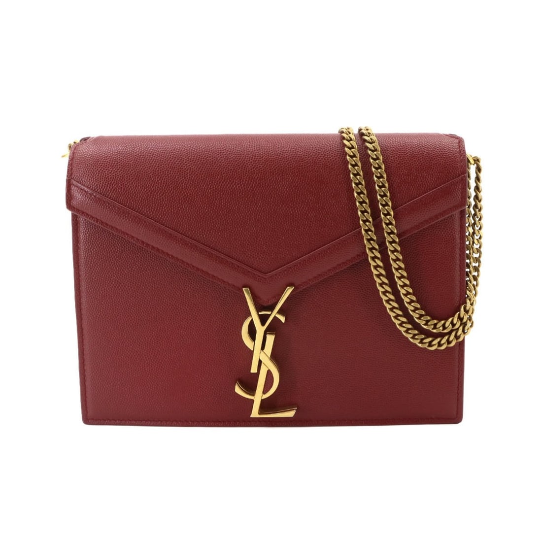 Saint Laurent Cassandre Envelope Chain Shoulder Handbag, Leather, Red, 532750, Gold Hardware: --- Catalog ---Category: SizeSize (HxWxD): 16cm x 22cm x 5.5cm / 6.29'' x 8.66'' x 2.16''Category: DesignType: Handbag, Shoulder bagColor: Red colorGender: WomenMaterial: Leather Category: GeneralMPN: