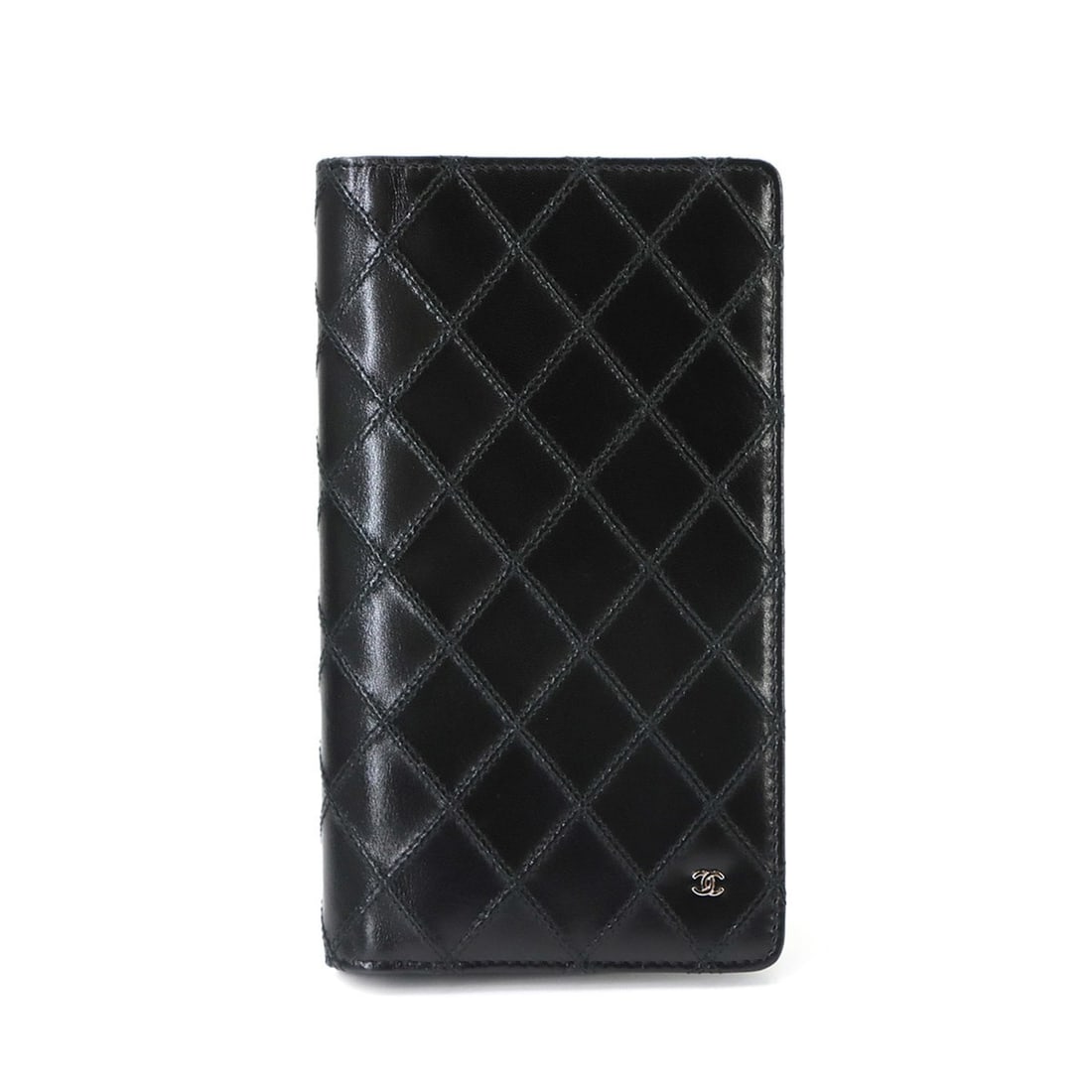 Chanel Bicolore Bi-fold Long Wallet, Leather, Black, A46356, Silver Hardware: --- Catalog ---Category: SizeSize (HxWxD): 18.5cm x 11cm x 2cm / 7.28'' x 4.33'' x 0.78''Category: DesignType: Long wallet (bi-fold)Color: BlackGender: WomenMaterial: Leather Category: GeneralMPN: