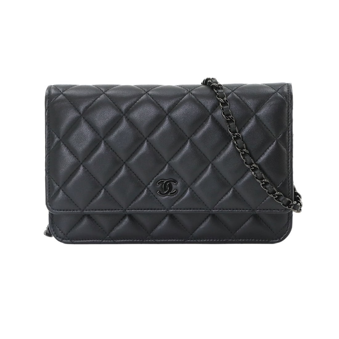 Chanel Matelassé Classic Chain Wallet, Long Lambskin, Black, AP0250, Black Hardware, Wallet: --- Catalog ---Category: SizeSize (HxWxD): 12cm x 19cm x 3cm / 4.72'' x 7.48'' x 1.18''Category: DesignType: Chain/Shoulder walletColor: BlackGender: WomenMaterial: Leather Leather/Fur Type: LambskinC