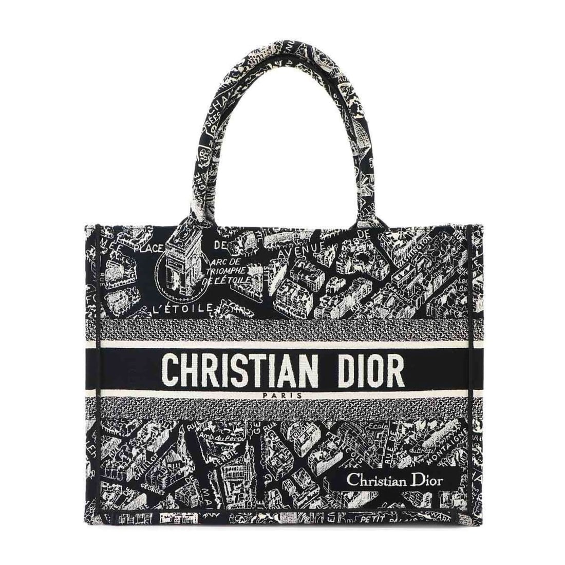 Christian Dior Book Tote Medium Handbag, Plan de Paris Canvas, Black/White, M1296ZOMP: --- Catalog ---Category: SizeSize (HxWxD): 27cm x 36cm x 16.5cm / 10.62'' x 14.17'' x 6.49''Category: DesignType: Handbag, Tote bagColor: Black, WhiteGender: WomenMaterial: Canvas Category: GeneralMPN