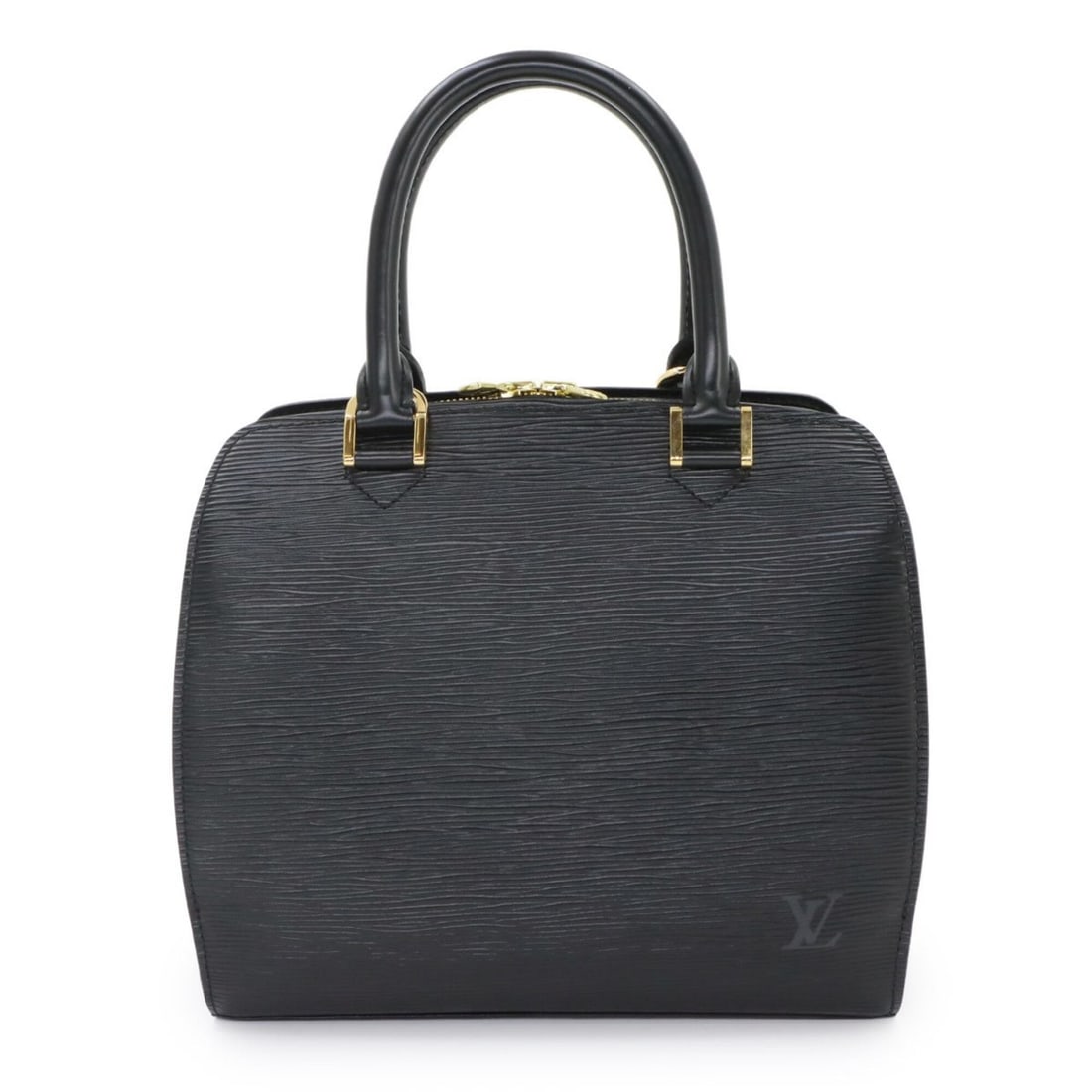 Louis Vuitton Epi Pont Neuf Handbag, Leather, Noir (M52052), Gold Hardware: --- Catalog ---Category: SizeSize (HxWxD): 21.5cm x 24.5cm x 10cm / 8.46'' x 9.64'' x 3.93''Category: DesignType: HandbagColor: NoirGender: WomenMaterial: Epi leather Category: GeneralMPN: M52052Brand