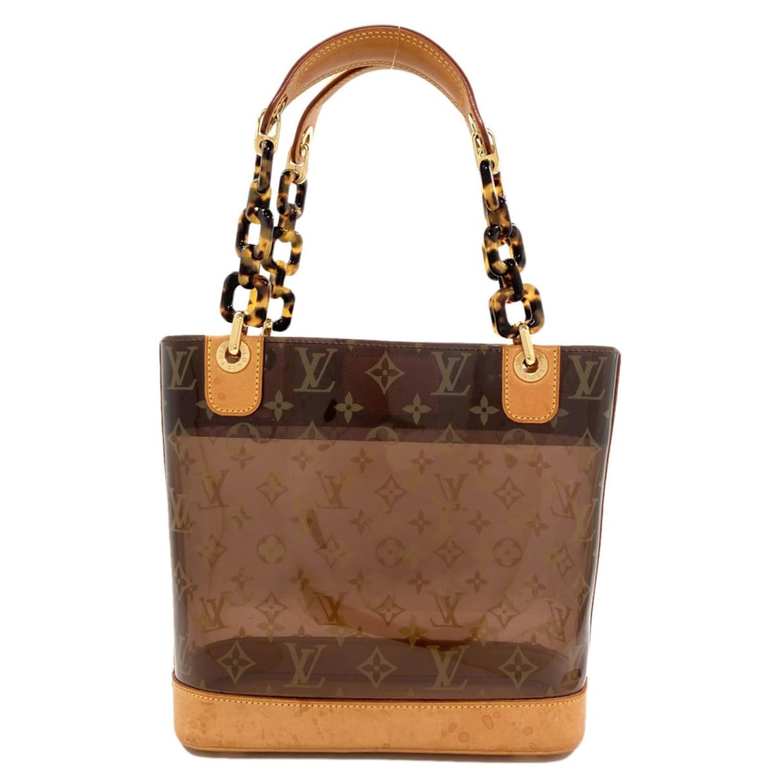 Louis Vuitton M92502 Cabas Ambre PM Tote Bag PVC/Leather Women's LOUIS VUITTON: --- Catalog ---Category: SizeSize (HxWxD): 23cm x 23cm x 10.5cm / 9.05'' x 9.05'' x 4.13''Handle Length: 40cm / 15.74''Category: DesignType: Tote bagColor: MonogramGender: WomenMaterial: PVC , Leather