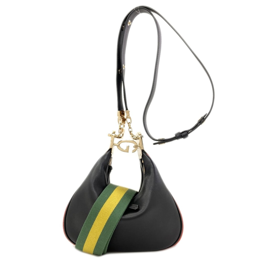 Gucci 699409 Attache Small 2-Way Shoulder Bag, Calfskin, Women's GUCCI: --- Catalog ---Category: SizeSize (HxWxD): 13cm x 16cm x 4cm / 5.11'' x 6.29'' x 1.57''Strap Length: 75.5cm - 115cm / 29.72'' - 45.27''Category: DesignType: Shoulder bagColor: BlackGender: WomenMateri