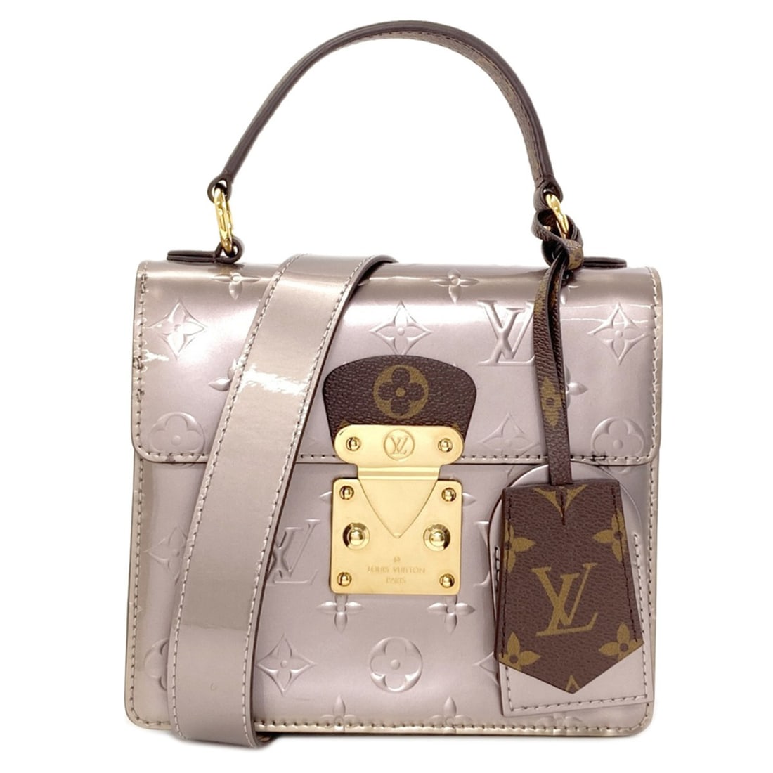 Louis Vuitton M90502 Spring Street PM Handbag Vernis/Monogram Canvas Women's LOUIS VUITTON: --- Catalog ---Category: SizeSize (HxWxD): 16.5cm x 19cm x 8cm / 6.49'' x 7.48'' x 3.14''Strap Length: 101.5cm / 39.96''Handle Length: 18cm / 7.08''Category: DesignType: HandbagColor: MonogramGender: 