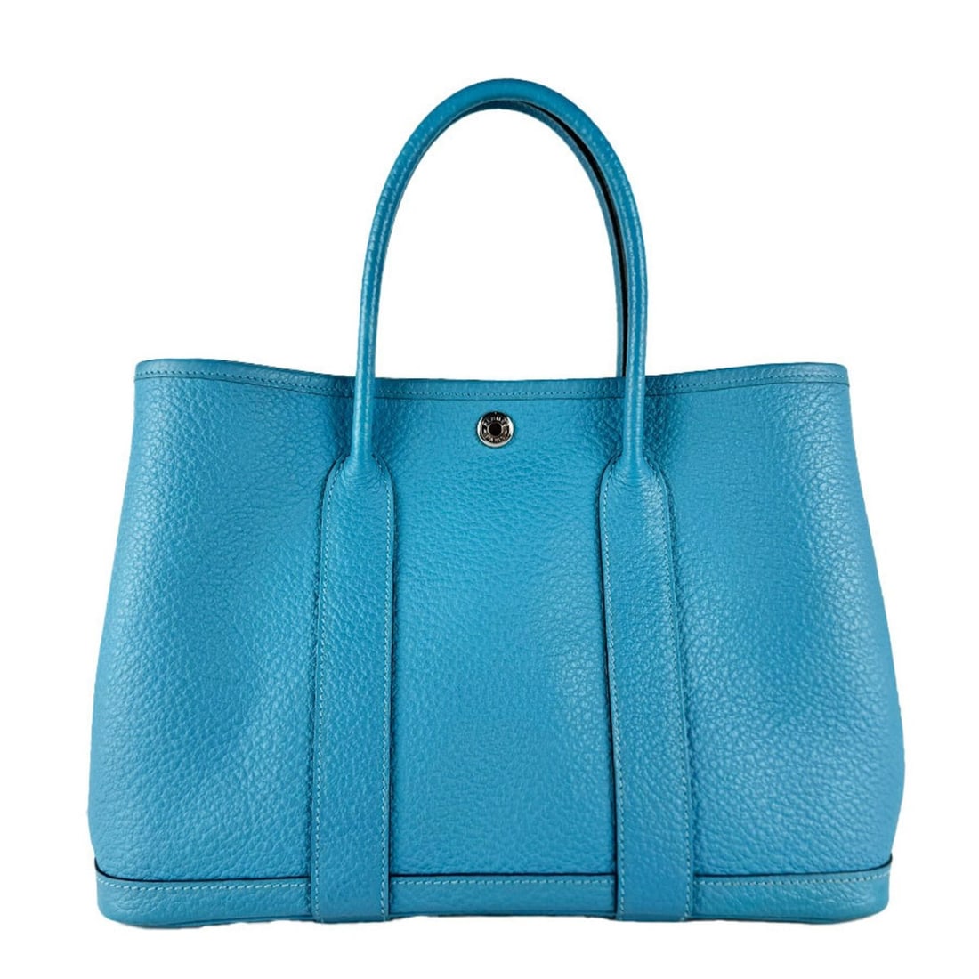 Hermes HERMES Handbag Garden Party TPM 30 Buffle Blue Aztec Women's z10925 (1 of 12)
