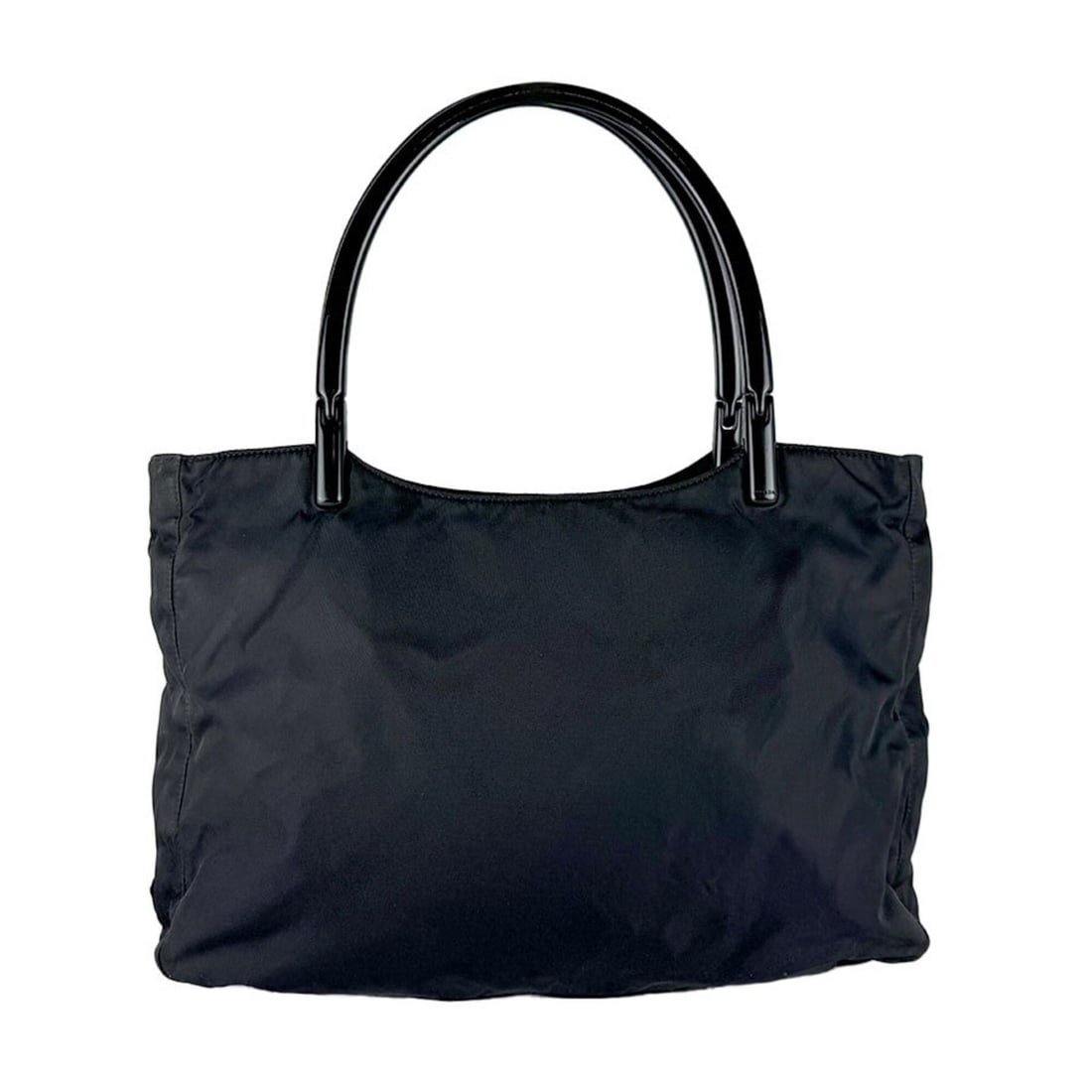 Prada PRADA Tote Bag Shoulder Nylon Plastic Black Silver Women's z10918: --- Catalog ---Category: SizeSize (HxWxD): 25cm x 36cm x 9cm / 9.84'' x 14.17'' x 3.54''Category: DesignType: Shoulder bag, Tote bagColor: BlackGender: WomenMaterial: Nylon , Plastic Category: General