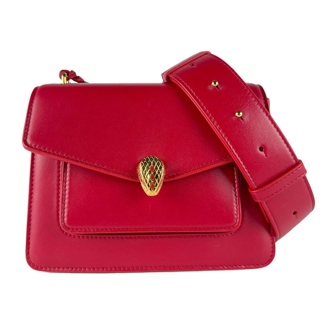 Bulgari BVLGARI Shoulder Bag Handbag Serpenti Forever Leather Red Women's z10914: --- Catalog ---Category: SizeSize (HxWxD): 15cm x 20cm x 9cm / 5.9'' x 7.87'' x 3.54''Category: DesignType: Handbag, Shoulder bagColor: Red colorGender: WomenMaterial: Leather Category: GeneralBrand: 