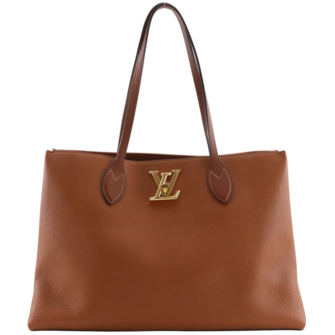 Louis Vuitton Lockme Shopper Tote Bag M58927 Calfskin Châtaigne Brown A4 size for women: --- Catalog ---Category: SizeWeight: 950g / 2.09lb.Handle Drop: 22.00cm / 8.66''Size (HxWxD): 26cm x 40cm x 14cm / 10.23'' x 15.74'' x 5.51''Category: DesignType: Tote bagColor: BrownGender: WomenMate