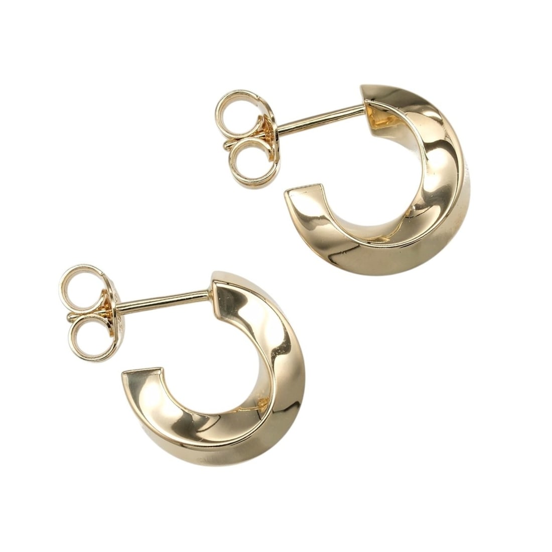 Tiffany & Co. Knife-Edge Earrings, 18K Yellow Gold, Approx. 3.45g.: --- Catalog ---Category: SizeWeight: 3.45g / 0.12oz.Size (HxWxD): 13.17mm x 3.73mm / 0.52'' x 0.15''Category: DesignType: Stud earringsGender: WomenMaterial: Yellow gold (18K)Category: GeneralBrand: T