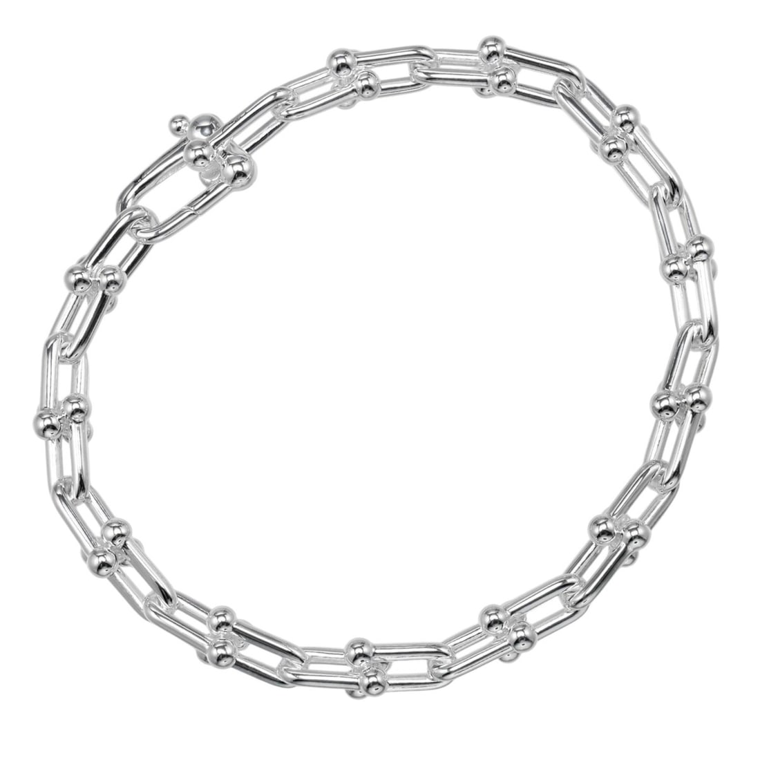 Tiffany HardWear Small Link Bracelet, wrist circumference approx. 17cm, 925 sterling silver, 17.68g.: --- Catalog ---Category: SizeLength: 17cm / 6.69''Weight: 17.68g / 0.62oz.Total Length: 18.5cm / 7.28''Category: DesignType: Link braceletGender: WomenMaterial: Silver 925Category: GeneralBrand: Tiffa