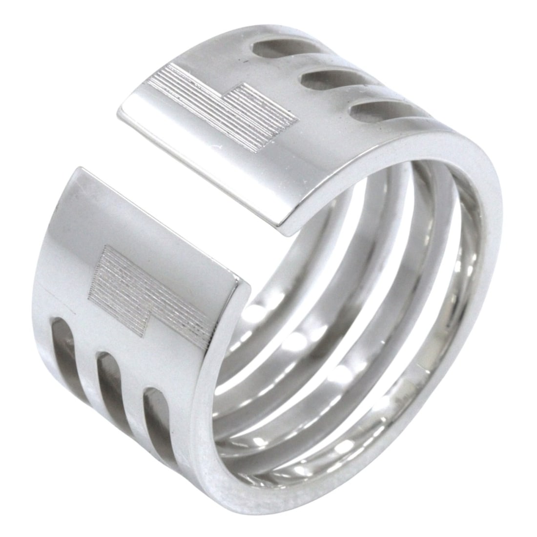 Gucci Open and Stripe 4-Piece Ring Set, Size 13, Sterling Silver 925, Approx. 6.1g, Unisex.: --- Catalog ---Category: SizeWidth: 11mm / 0.43''Weight: 6.1g / 0.21oz.JP Size: 13US Size: 6.5Inner Diameter: 16.50mm / 0.65''Category: DesignType: Band ringGender: Unisex,Women,MenMaterial: Silver 92