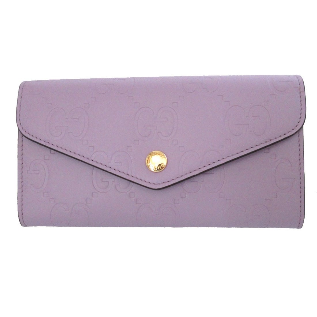 Gucci Jumbo GG 861276 Leather Lavender Purple Bi-fold Long Wallet 1307GUCCI: --- Catalog ---Category: SizeSize (HxWxD): 10.5cm x 19cm x 2.5cm / 4.13'' x 7.48'' x 0.98''Category: DesignType: Long wallet (bi-fold)Color: PurpleGender: WomenMaterial: Leather Category: GeneralMPN: 