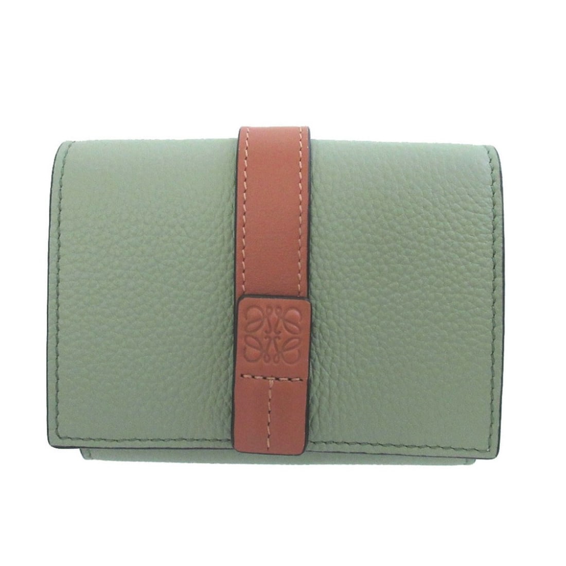 Loewe Anagram Trifold Leather Green Compact Wallet, Tri-fold 1565LOEWE (1 of 16)