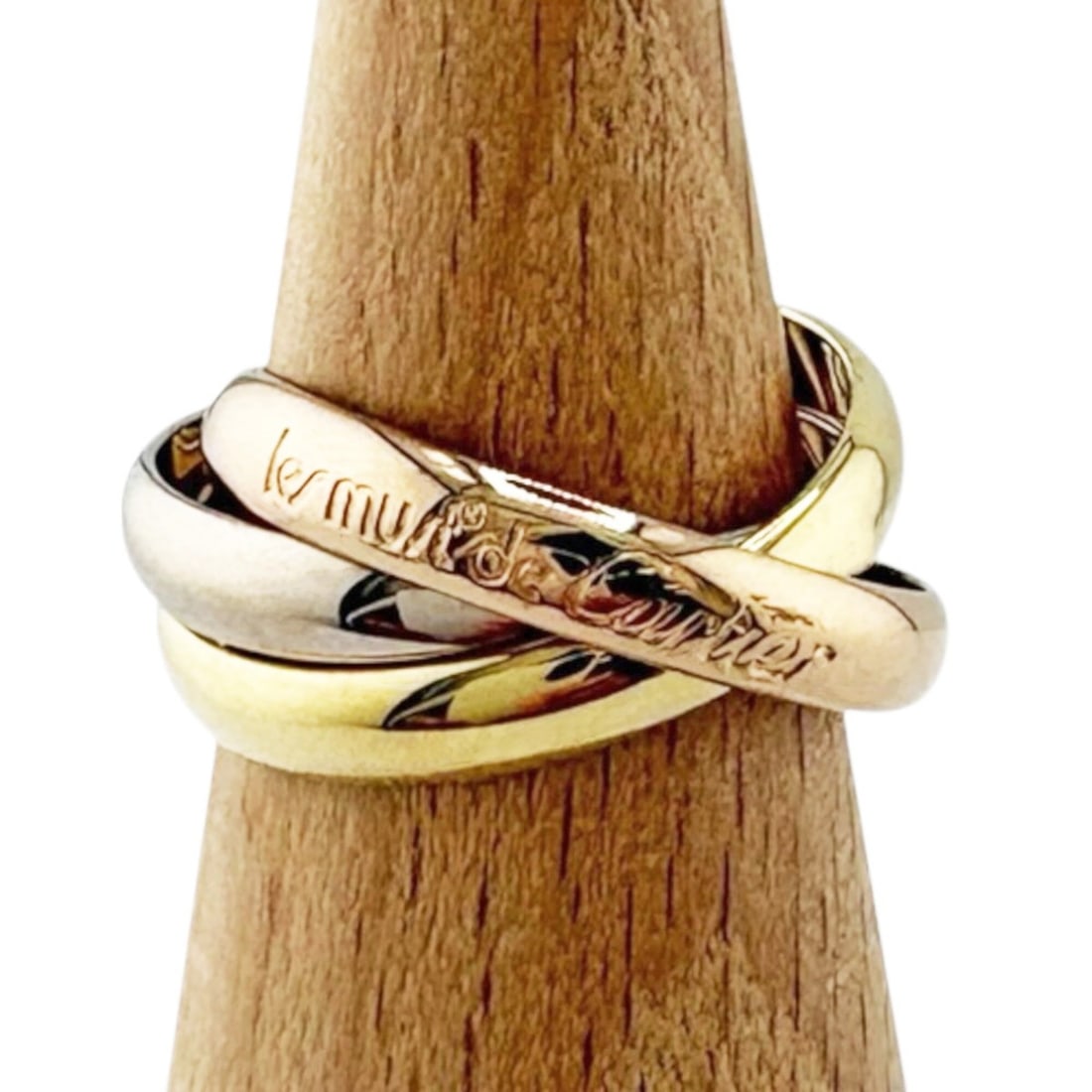 Cartier Trinity Ring, 18K Yellow Gold, Women's, Pre-owned.: --- Catalog ---Category: SizeJP Size: 13US Size: 6.5Category: DesignType: Band ringColor: Gold, Pink gold, SilverGender: WomenMaterial: Pink gold (18K), White gold (18K), Yellow gold (18K)Category: Ge