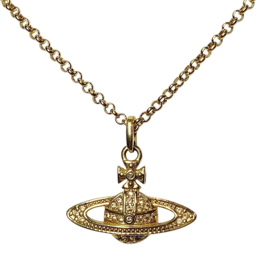 Vivienne Westwood Mini Bas Relief Necklace, Accessory, Total Weight 10.0g, 51cm, GP (Gold Plated): --- Catalog ---Category: SizeWeight: 10g / 0.35oz.Pendant Size: 20mm x 26.5mm / 0.78'' x 1.04''Neck Circumference: 51 cm / 20.07''Category: DesignGender: WomenMaterial: Gold platingNecklace Type: Neck