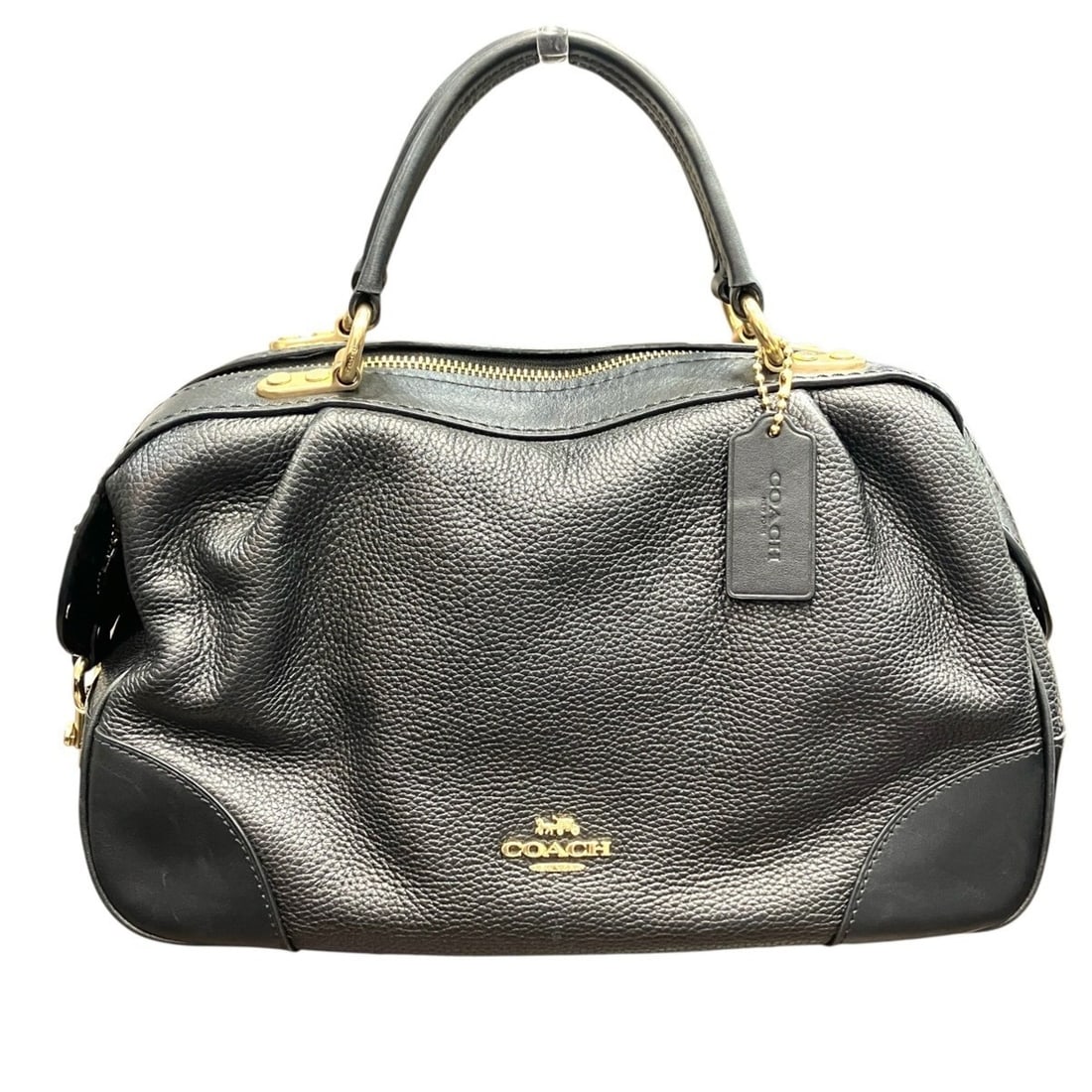 Coach Lane Satchel Handbag, Leather, 69621: --- Catalog ---Category: SizeSize (HxWxD): 17cm x 14cm / 6.69'' x 5.51''Category: DesignType: HandbagColor: BlackGender: WomenMaterial: Leather Category: GeneralMPN: 69621Brand: Coach--- Item List ---
