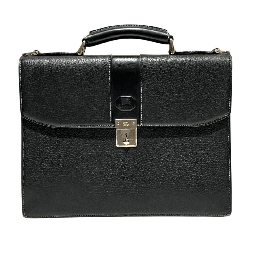 Burberry Classic Leather Business Bag: --- Catalog ---Category: SizeSize (HxWxD): 27cm x 12cm / 10.62'' x 4.72''Category: DesignColor: BlackGender: WomenMaterial: Leather Category: GeneralBrand: Burberry--- Item List ---Section: ConditionS