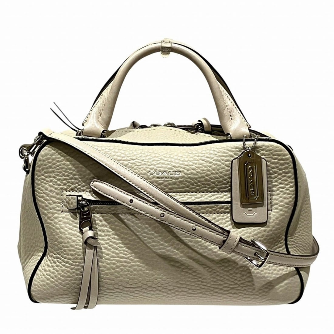 Coach COACH Handbag Leather 30446: --- Catalog ---Category: SizeSize (HxWxD): 14cm x 12cm / 5.51'' x 4.72''Category: DesignType: HandbagColor: BeigeGender: WomenMaterial: Leather Category: GeneralMPN: 30446Brand: Coach--- Item List ---