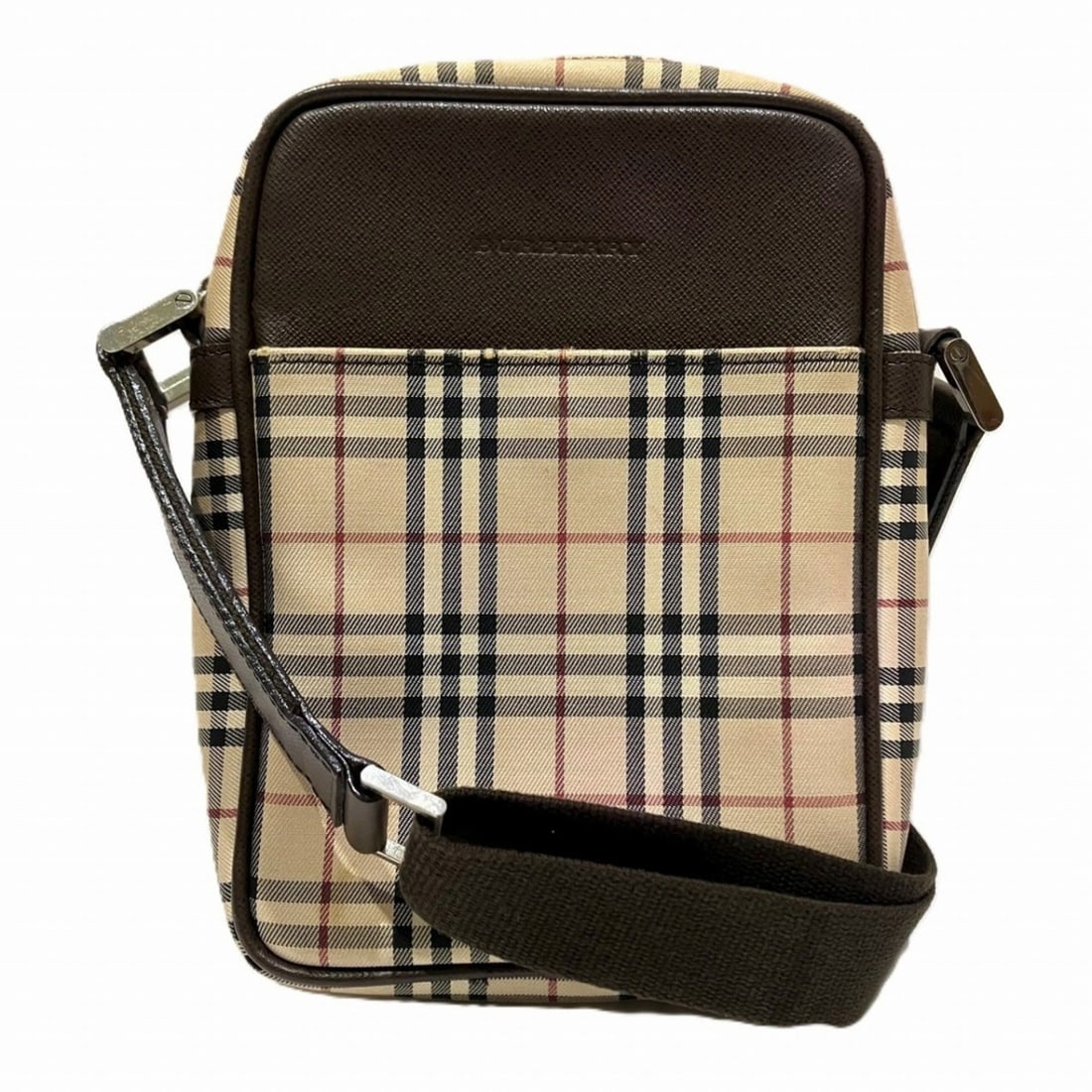 Burberry BURBERRY Shoulder Bag Nova Check Canvas Leather: --- Catalog ---Category: SizeSize (HxWxD): 20cm x 4.5cm / 7.87'' x 1.77''Category: DesignType: Shoulder bagColor: BrownGender: WomenMaterial: Canvas , Leather Category: GeneralBrand: Burberry--- Item 