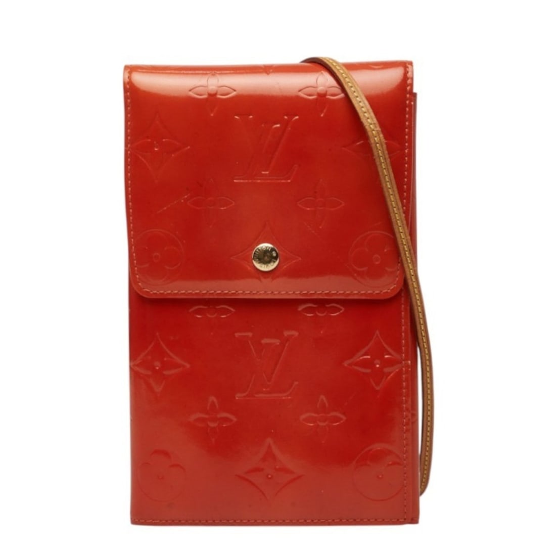 Louis Vuitton Monogram Vernis Walker Pochette Shoulder Bag M91153 Orange Leather Women's LOUIS: --- Catalog ---Category: SizeSize (HxWxD): 17cm x 10.7cm x 1.5cm / 6.69'' x 4.21'' x 0.59''Category: DesignType: Pochette, Shoulder bagColor: OrangeGender: WomenMaterial: Leather Category: GeneralMPN: