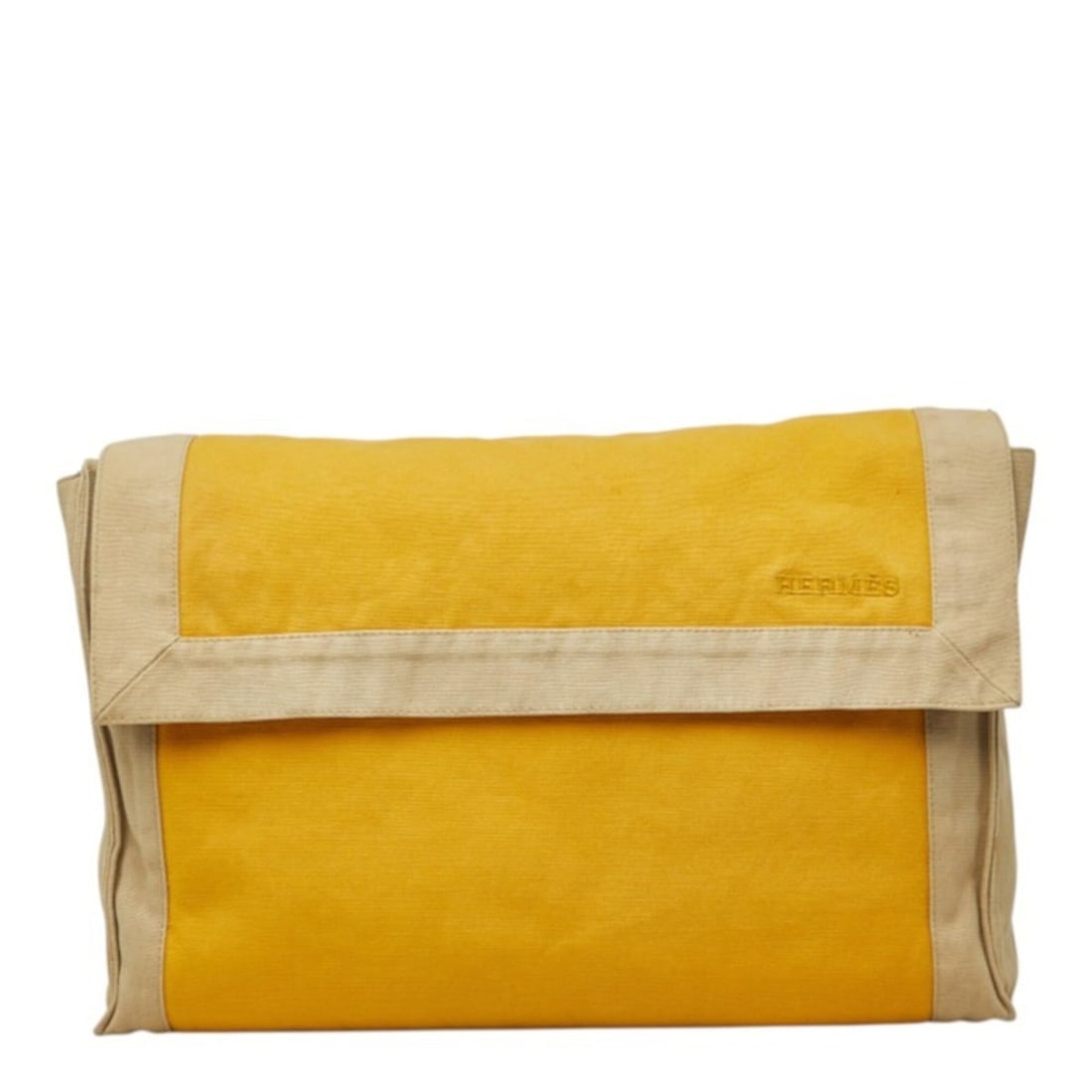 Hermes Tapidocell Second Bag Clutch Yellow Beige Canvas Women's HERMES: --- Catalog ---Category: SizeSize (HxWxD): 19cm x 30cm x 8cm / 7.48'' x 11.81'' x 3.14''Category: DesignType: Clutch bagColor: Beige, YellowGender: WomenMaterial: Canvas Category: GeneralBrand: Hermes