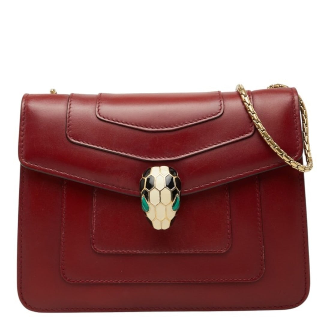 BVLGARI Serpenti Forever Crossbody Shoulder Bag, Wine Red Leather, Women's: --- Catalog ---Category: SizeSize (HxWxD): 15.5cm x 20cm x 4cm / 6.1'' x 7.87'' x 1.57''Category: DesignType: Shoulder bagColor: Red color, WineGender: WomenMaterial: Leather Category: GeneralBrand: B