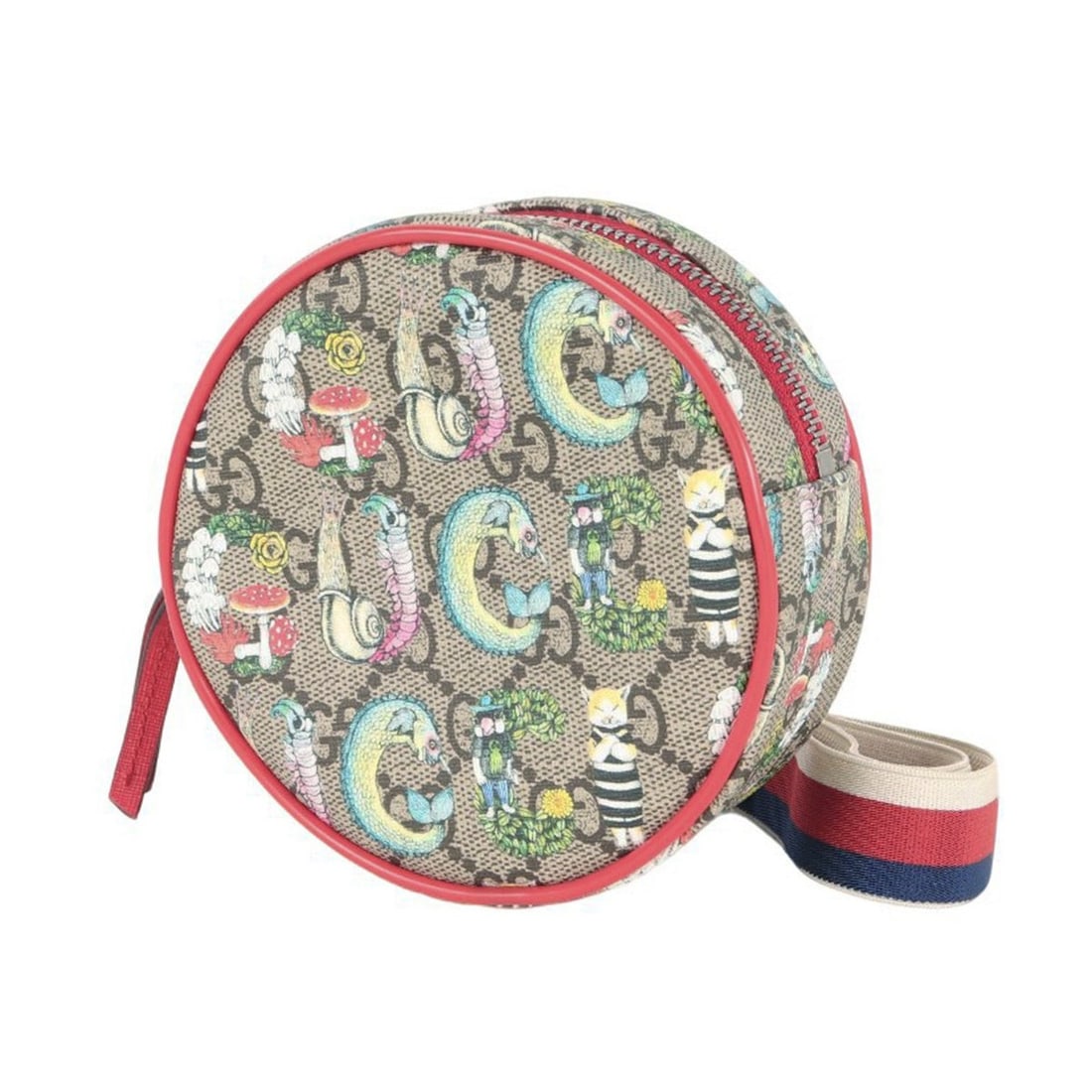GUCCI Higuchi Yuko Children's GG Mini Waist Bag Pouch, All-over Print, Round Shape, Canvas,: --- Catalog ---Category: SizeSize (HxWxD): 12cm x 12cm x 4.5cm / 4.72'' x 4.72'' x 1.77''Category: DesignType: Fanny pack, PouchColor: Beige, Multi-color, Red colorGender: WomenMaterial: GG canvas Cat