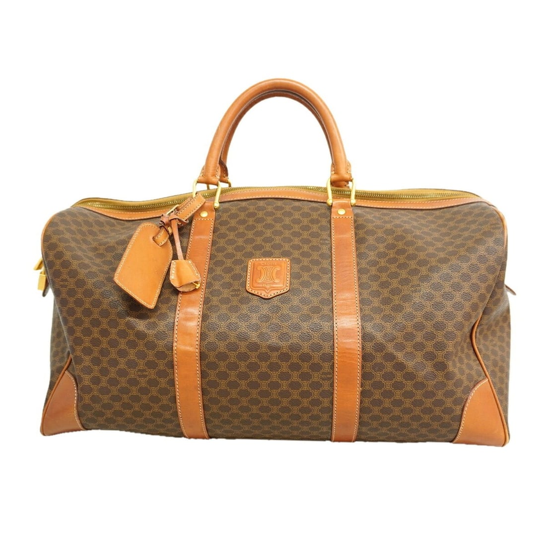 Celine bag, Boston Macadam pattern, brown, women's. (1 of 14)