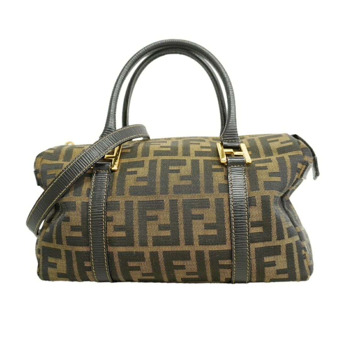 Fendi Zucca Canvas Handbag, Brown, 2-way Bag for Women: --- Catalog ---Category: SizeSize (HxWxD): 12cm x 25cm x 13cm / 4.72'' x 9.84'' x 5.11''Category: DesignType: HandbagColor: BrownGender: WomenMaterial: Canvas Hardware Color: GoldCategory: GeneralBran
