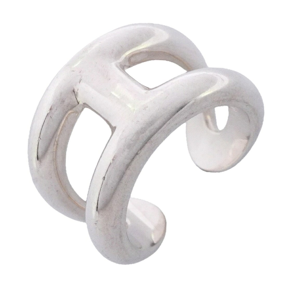 Hermes Osmos PM Ring, Sterling Silver 925, Size 50, Women's: --- Catalog ---Category: SizeUS Size: 5.5Brand Size: 50Category: DesignType: Band ringGender: WomenMaterial: Silver 925Category: GeneralBrand: Hermes--- Item List ---Section: ConditionRanking: Rank AB