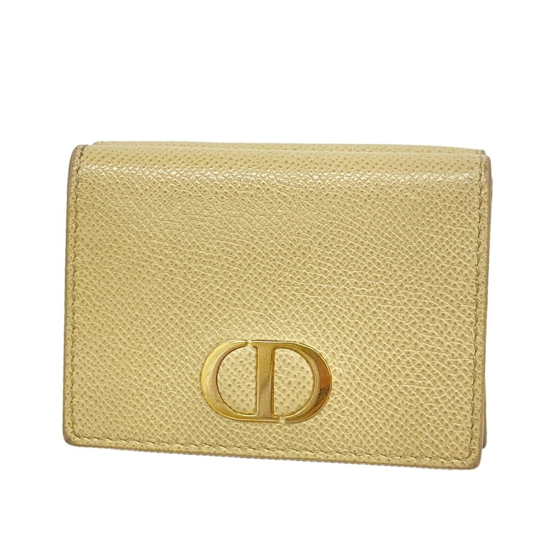 Christian Dior Tri-fold Leather Wallet, Beige, Women's: --- Catalog ---Category: SizeSize (HxWxD): 7cm x 9.5cm x 3.5cm / 2.75'' x 3.74'' x 1.37''Category: DesignType: Wallet (tri-fold)Color: BeigeGender: WomenMaterial: Leather Category: GeneralBrand: Chris