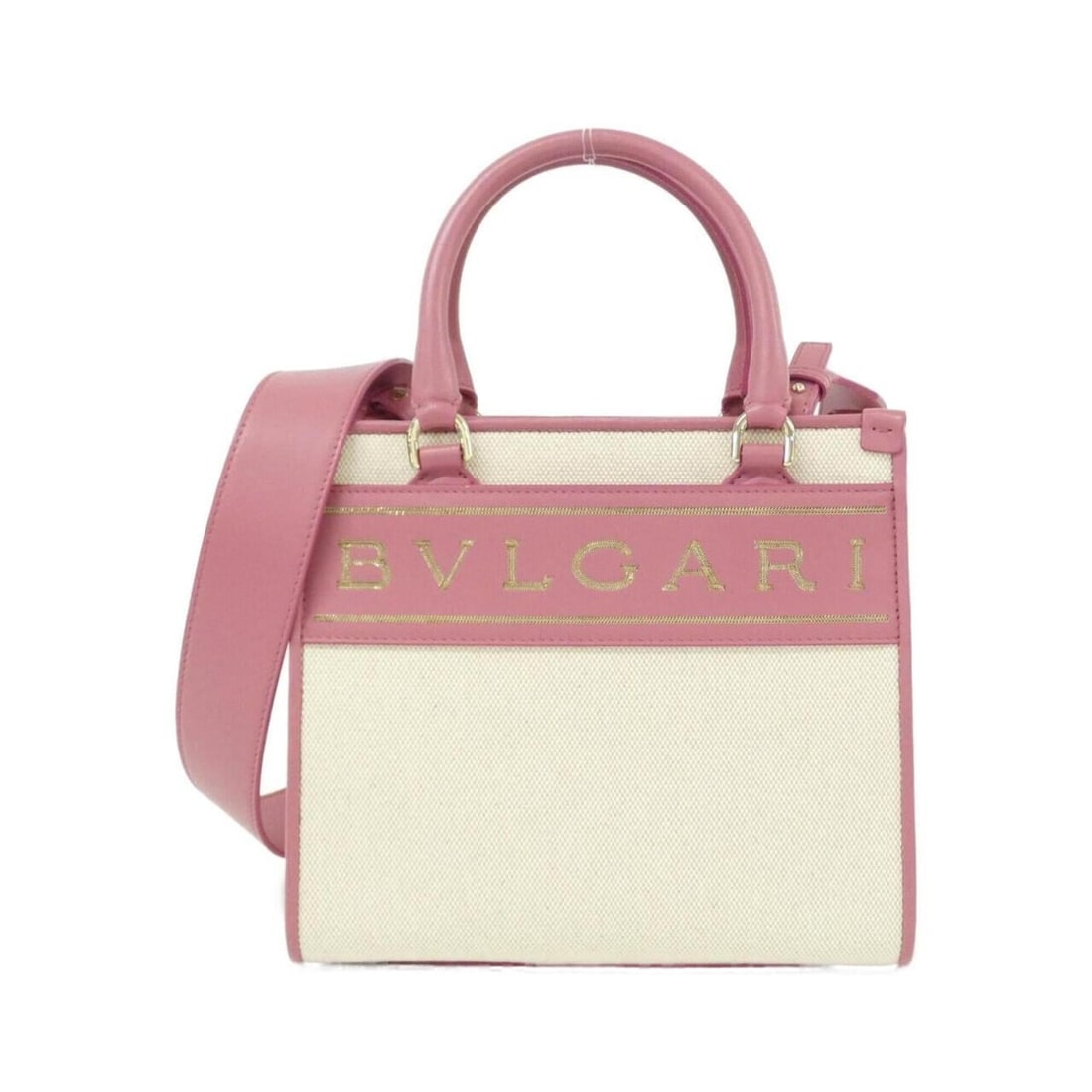 Bvlgari 291221 handbag: --- Catalog ---Category: SizeSize (HxWxD): 22cm x 24cm x 11cm / 8.66'' x 9.44'' x 4.33''Category: DesignType: HandbagColor: Beige, PinkGender: WomenMaterial: Canvas Category: GeneralMPN: 291221Brand: 