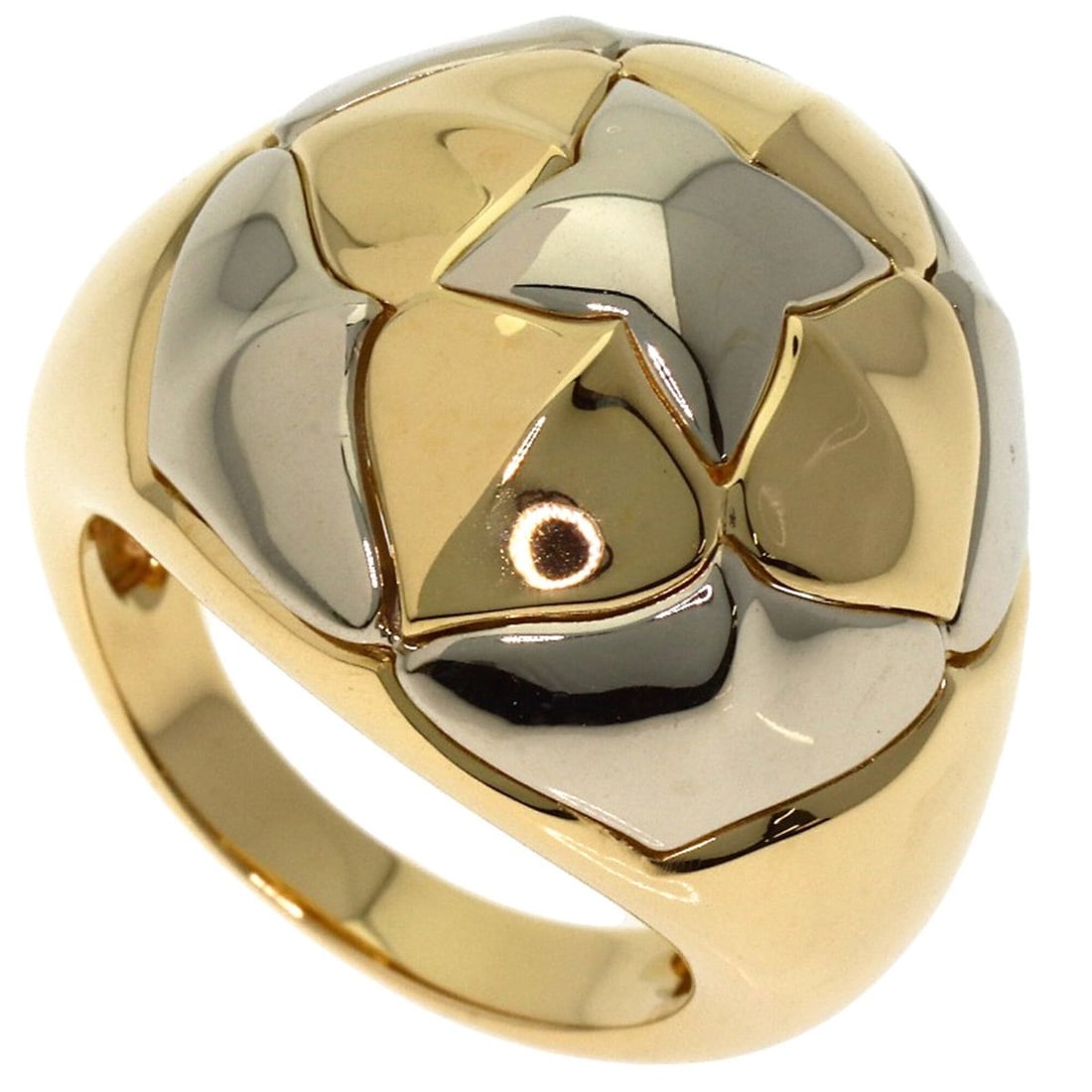 BVLGARI Pyramide Ring, 18K Yellow Gold/18KWG, Women's.: --- Catalog ---Category: SizeJP Size: 11.5US Size: 6Category: DesignType: Band ringGender: WomenMaterial: White gold (18K), Yellow gold (18K)Category: GeneralBrand: Bvlgari--- Item List ---Section: Co