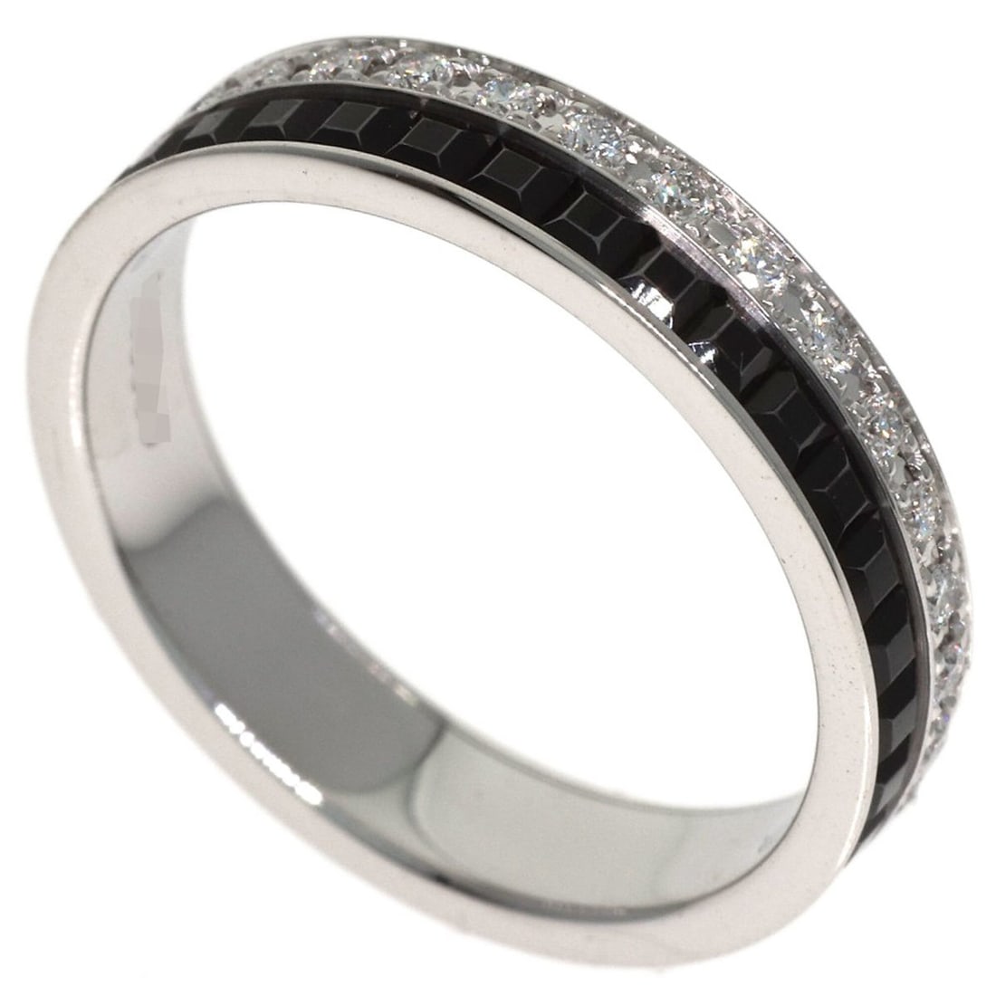 Boucheron Quatre Black Diamond Ring #46, 18K White Gold, Women's. (1 of 7)