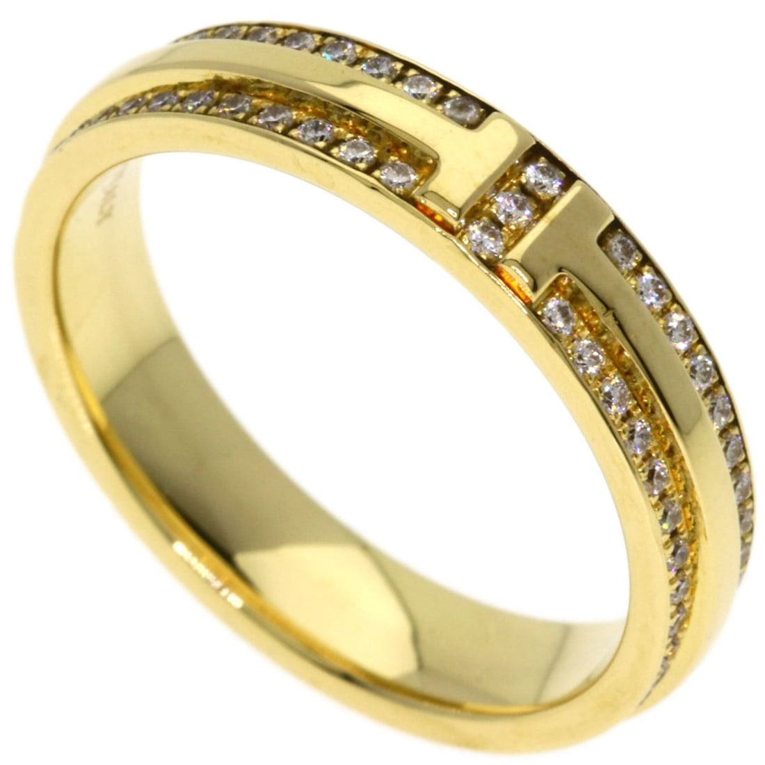Tiffany & Co. T TWO Diamond Ring, 18K Yellow Gold, Women's. (1 of 8)