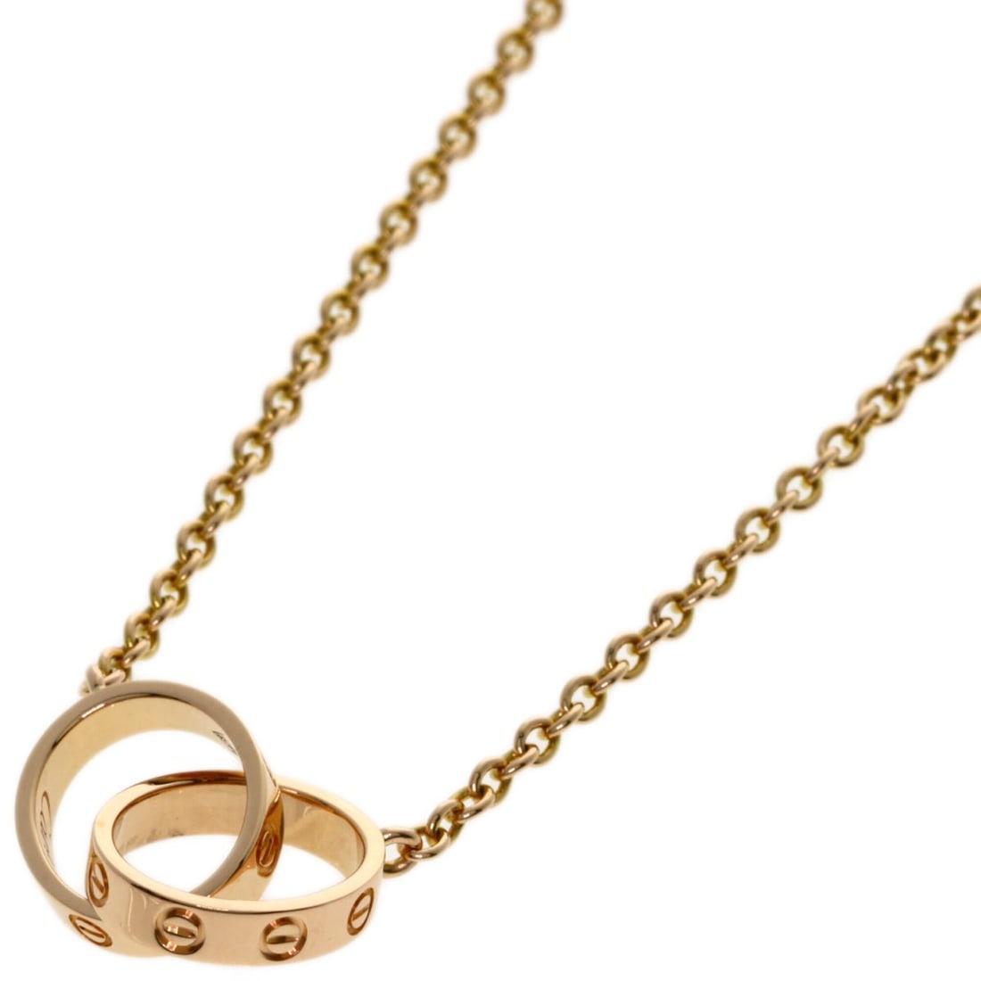 Cartier Mini Love Necklace 18K Pink Gold Women's CARTIER: --- Catalog ---Category: SizePendant Size: 11.2mm x 9.7mm / 0.44'' x 0.38''Neck Circumference: 44 cm / 17.32''Category: DesignGender: WomenMaterial: Pink gold (18K)Necklace Type: NecklaceCategory: Gen