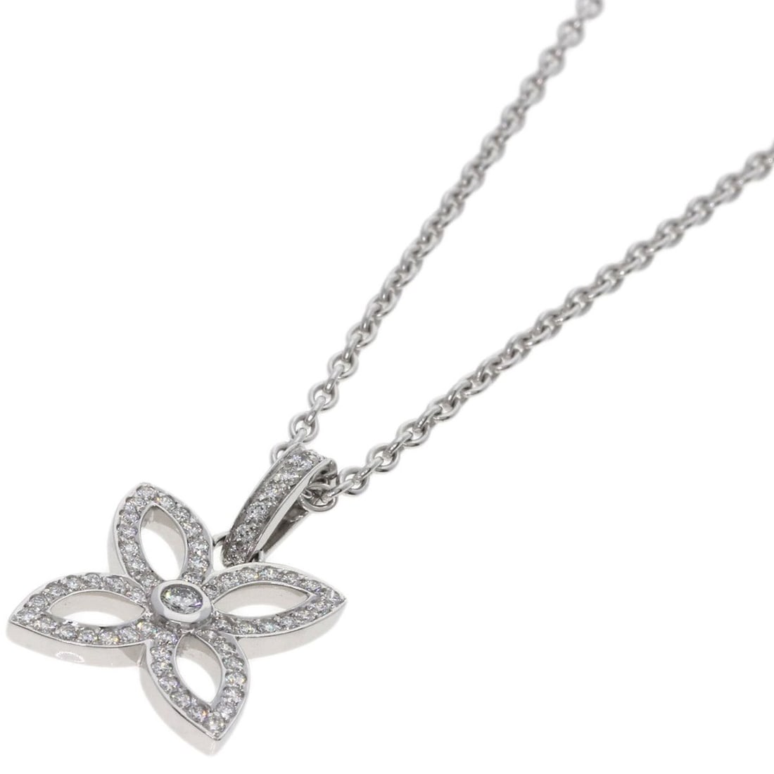 Louis Vuitton Pendant Cracker Diamond Necklace, 18K White Gold, Women's.: --- Catalog ---Category: SizePendant Size: 18.8mm x 11.6mm / 0.74'' x 0.45''Neck Circumference: 41.5 cm / 16.33''Category: DesignStone: DiamondGender: WomenMaterial: White gold (18K)Necklace Type: Nec