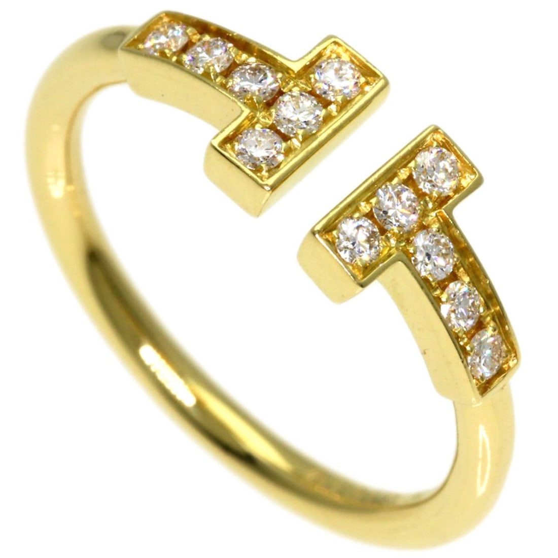 Tiffany & Co. T Wire Diamond Ring, 18K Yellow Gold, Women's.: --- Catalog ---Category: SizeJP Size: 6.5US Size: 3.5Category: DesignType: Band ringStone: DiamondGender: WomenMaterial: Yellow gold (18K)Category: GeneralBrand: Tiffany--- Item List ---Section: Condi